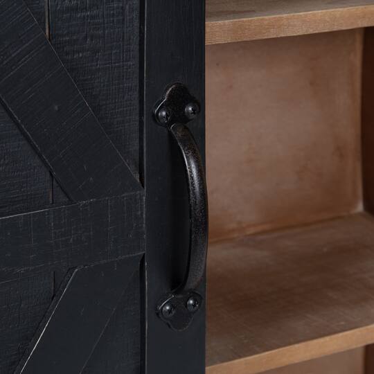 Kate and Laurel Cates Wood Sliding Barn Door Wall Storage Cabinet